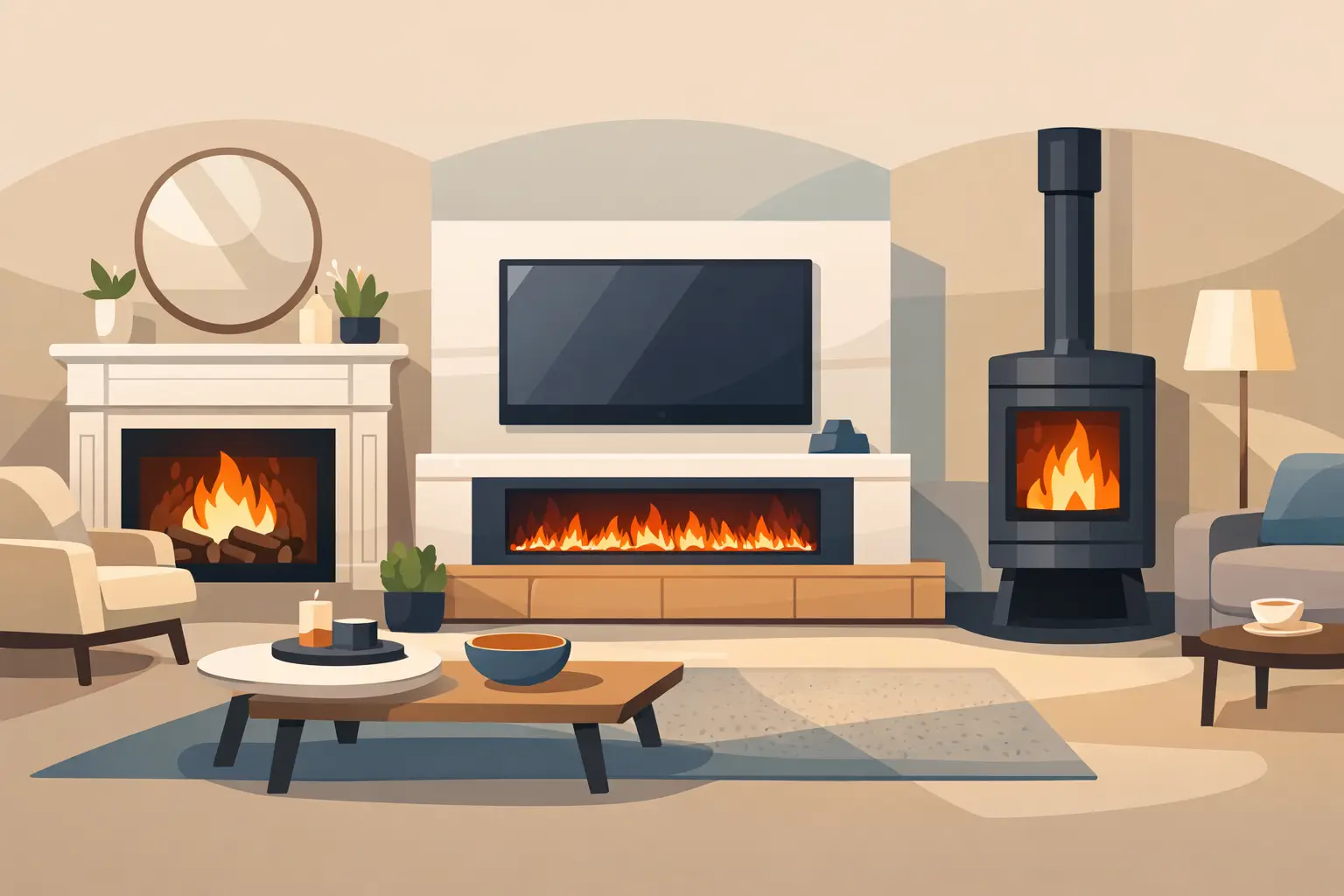 Best Fireplace Suites for Living Room