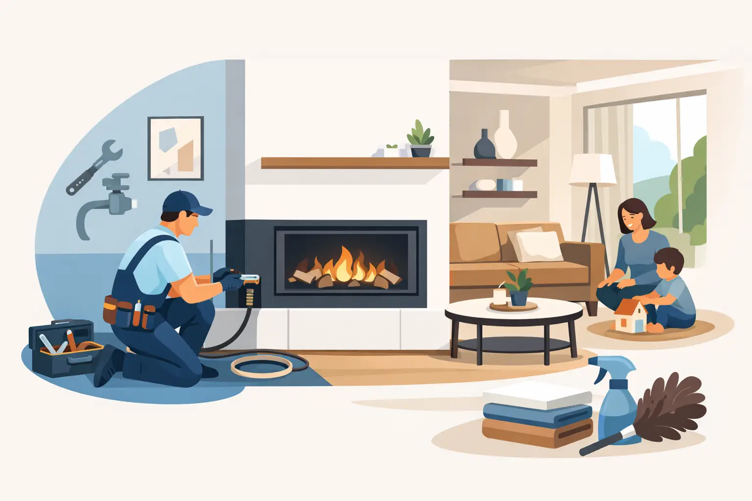 Gas Fire Installation for a Safe, Tidy Home