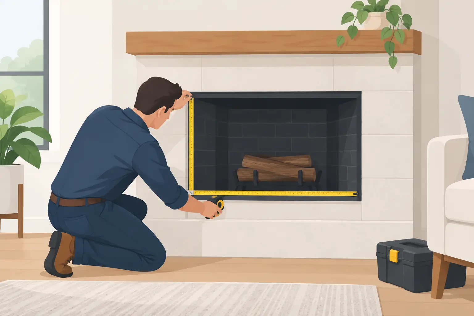 Measuring a Fireplace Opening Accurately